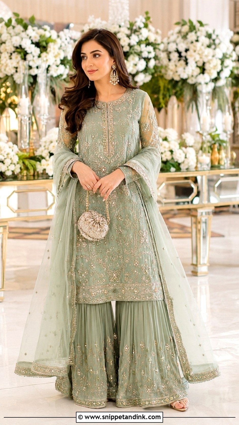 Long Kurta Sharara Outfit - Snippet and Ink - 25 Wedding Sharara Ideas