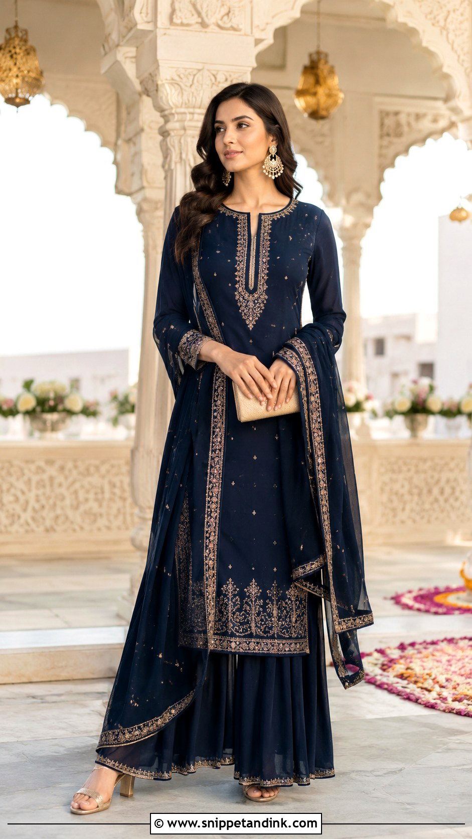 Long Kurta Sharara Set For Indian Wedding - Snippet and Ink - 25 Sharara Set Indian Weddings Ideas