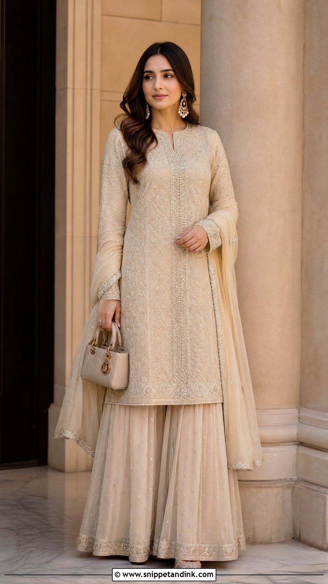 Long Kurta Sharara Suit - Snippet and Ink - 25 Latest Sharara Suit Designs Wedding