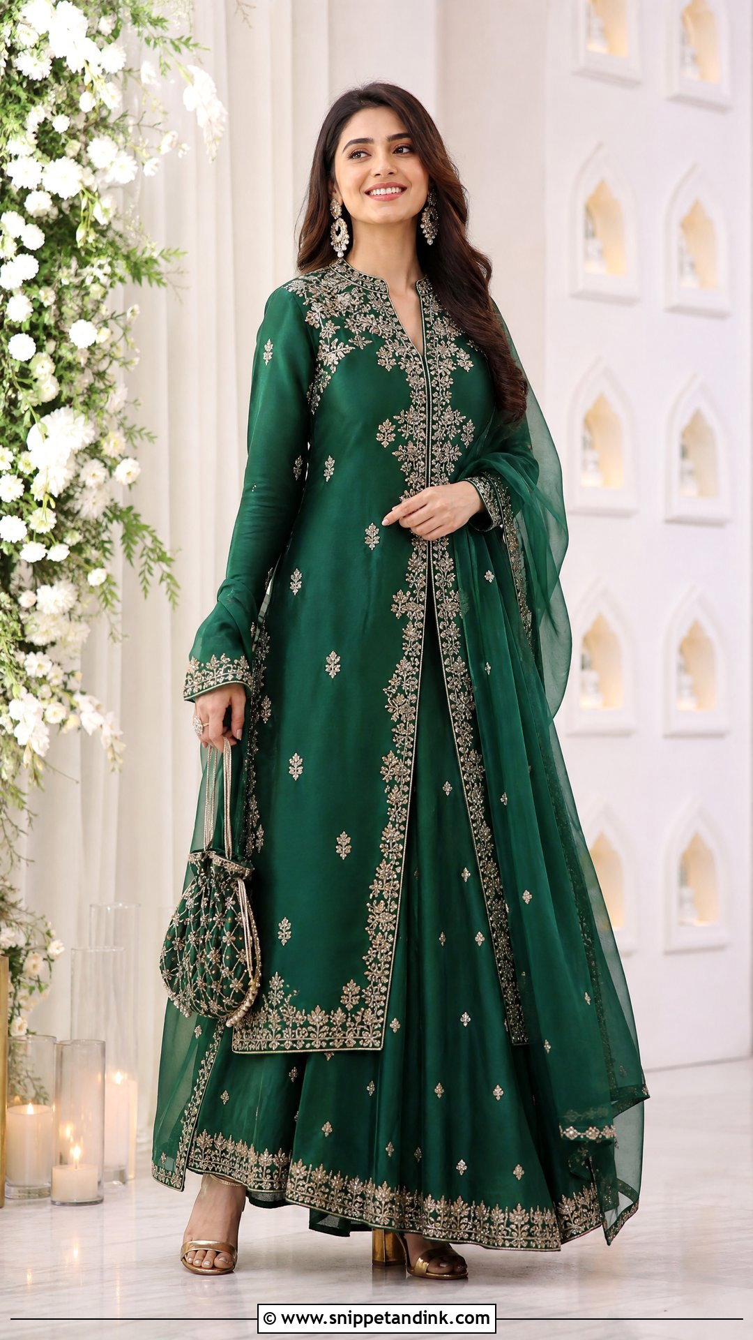 Long Kurta With Skirt For Sangeet - Snippet and Ink - 25 Outfit for Sangeet Function Ideas