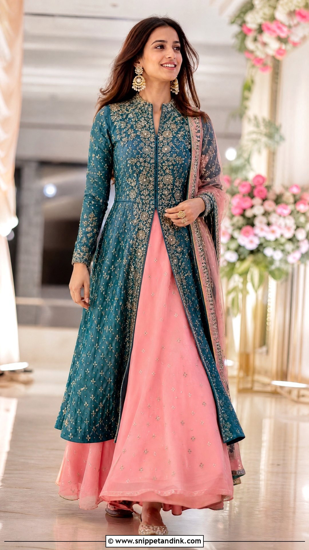 Long Kurta and Lehenga for Sangeet - Snippet and Ink - 20 Sangeet Dress Ideas for Sisters