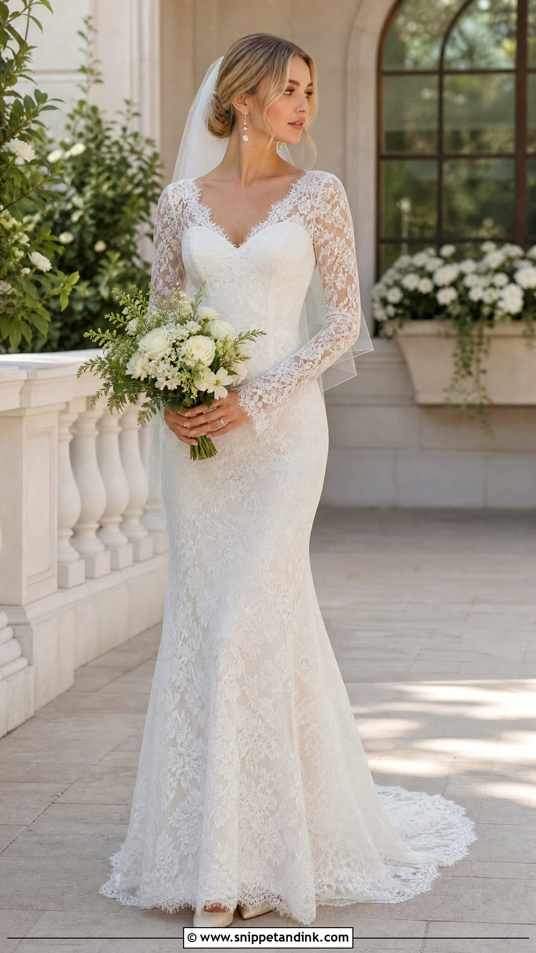 Long Lace Wedding Dress Sleeves - Snippet and Ink - 20 Wedding Dress Sleeves Types