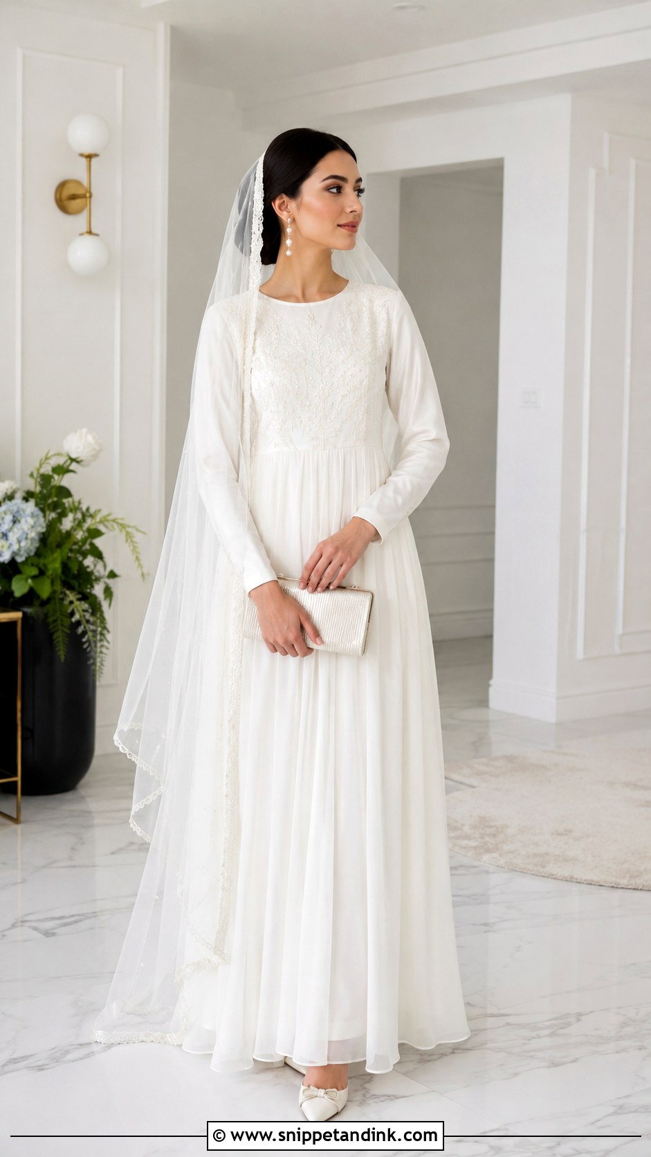 Long Maxi Nikkah Dress - Snippet and Ink - 30 Nikkah Dress for Bride Ideas