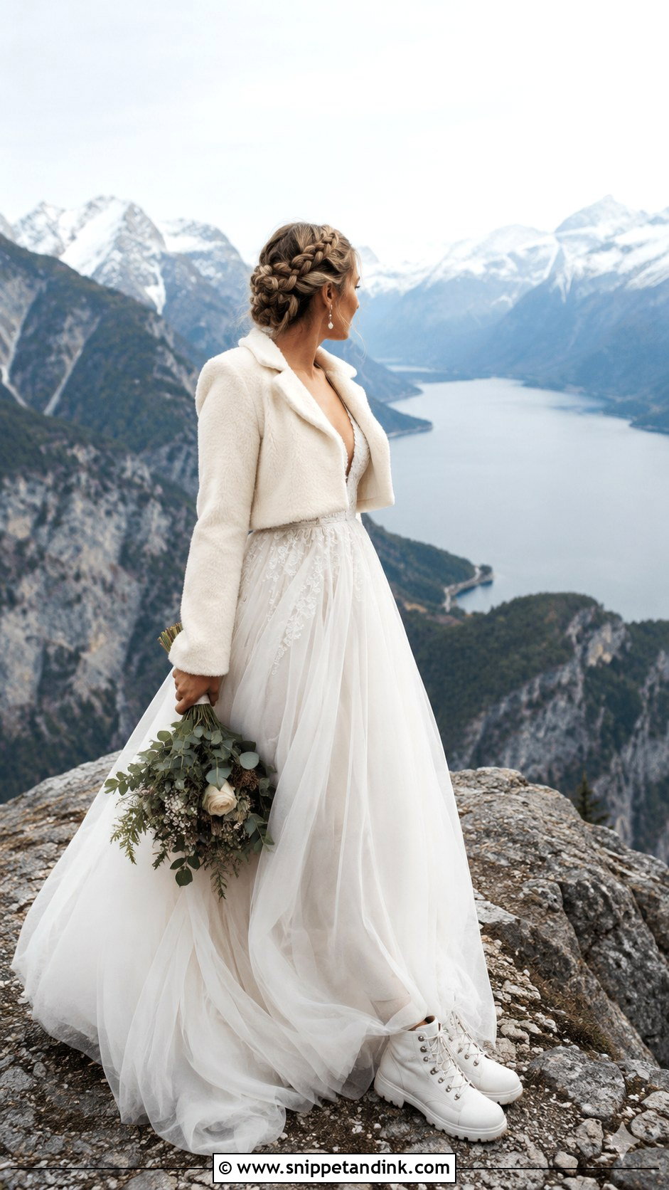 Long Mountain Elopement Dress - Snippet and Ink - 20 Long Elopement Dress Ideas
