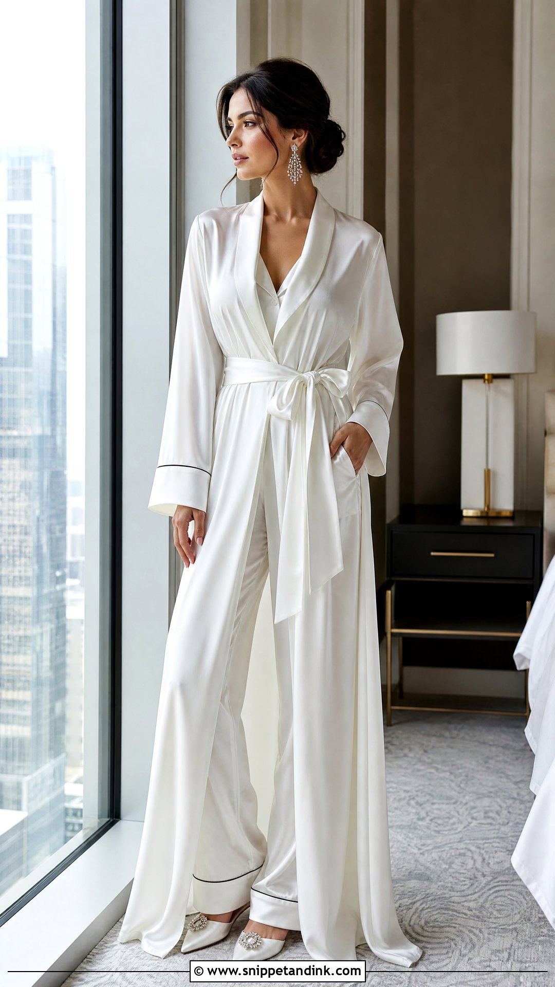 Long Mulberry Silk Bridal Robe - Snippet and Ink - 20 Silk Bridal Robe Ideas