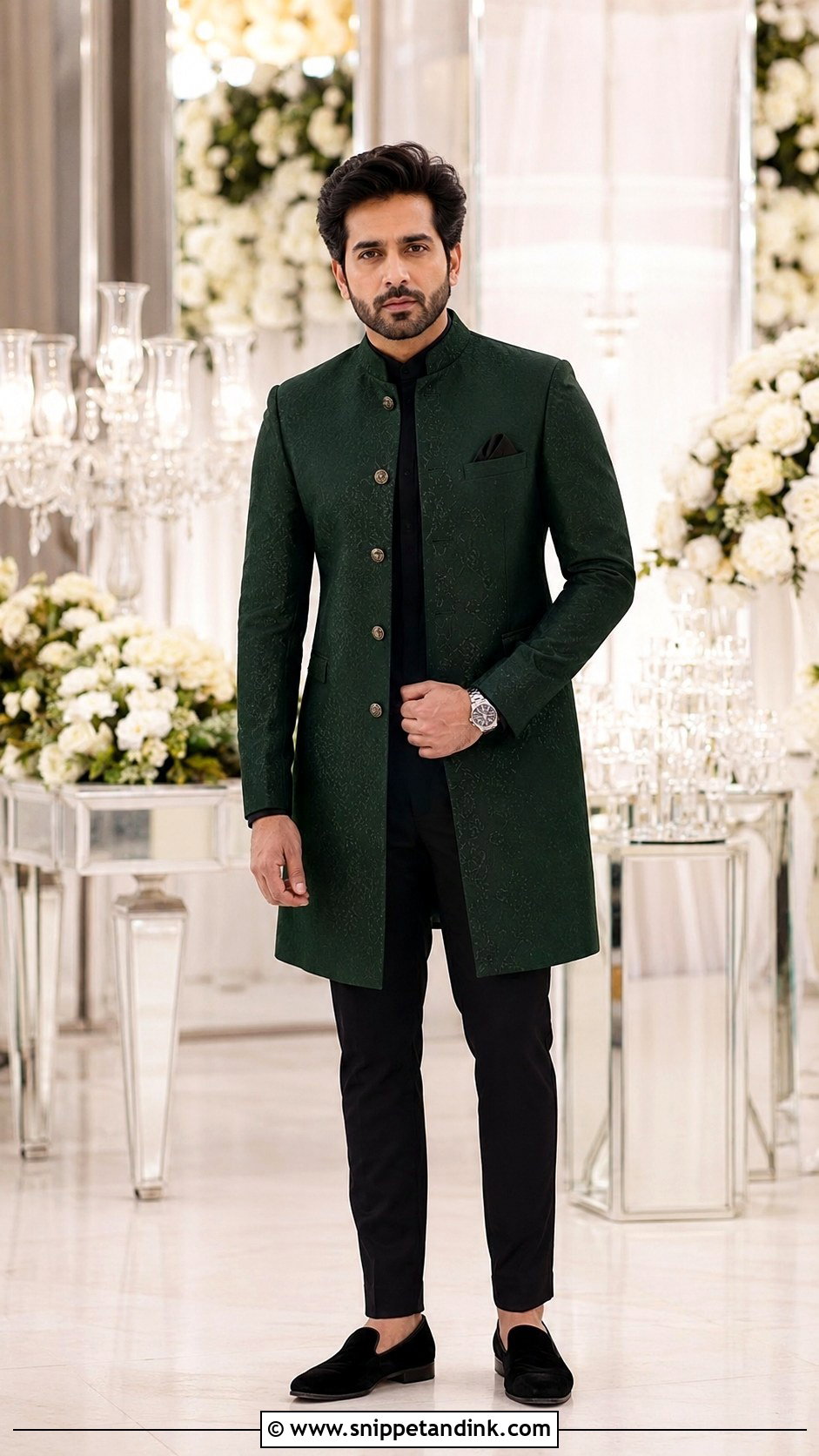 Long Prince Coat With Tapered Trousers - Snippet and Ink - 20 Brother of the Bride Ideas