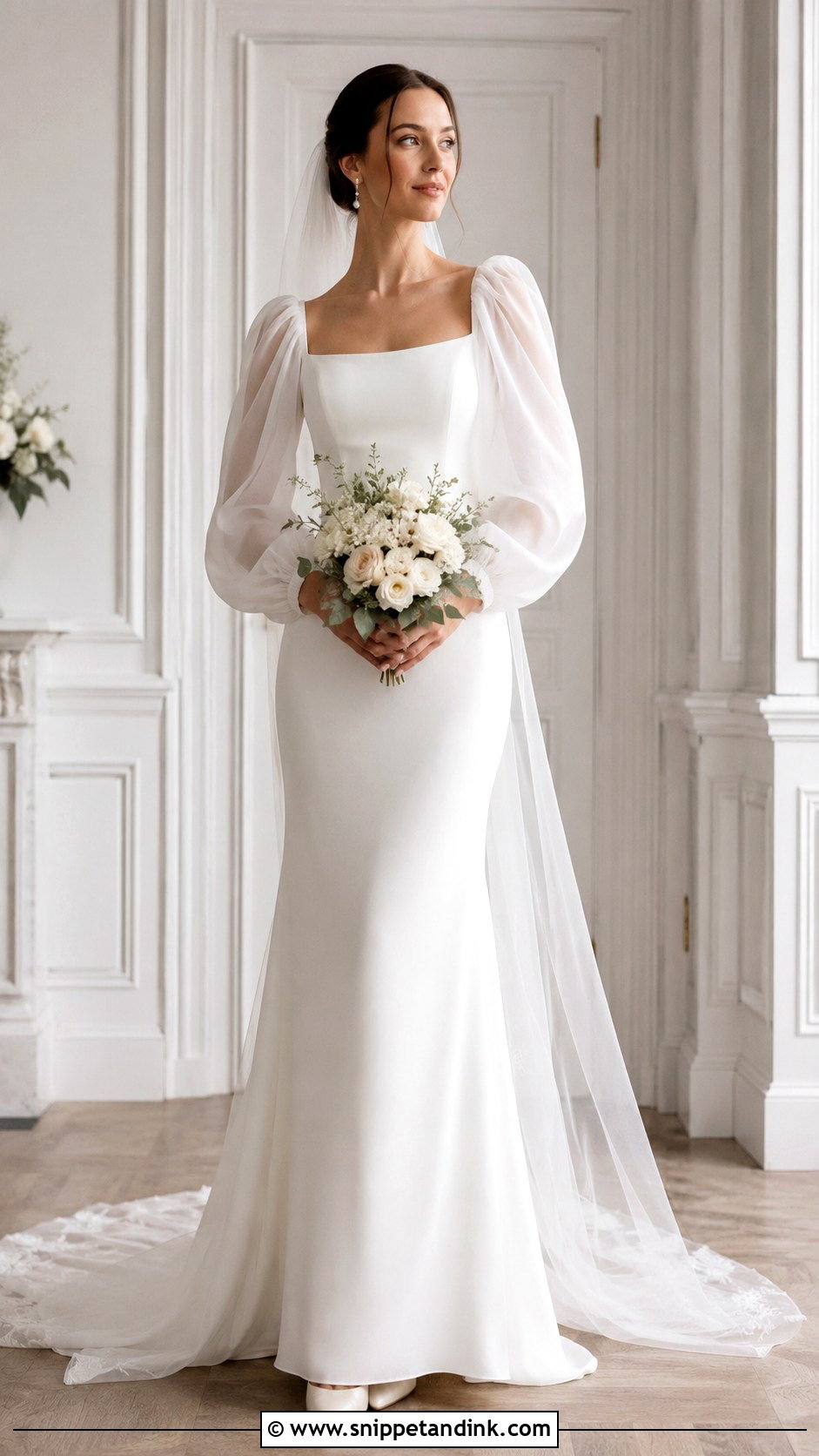 Long Puffy Sleeve Wedding Dress - Snippet and Ink - 25 Wedding Dress Puffy Sleeves