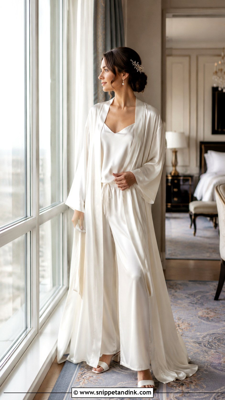 Long Robe Wedding Day Getting Ready Outfit - Snippet and Ink - 20 Wedding Day Getting Ready Outfit Ideas