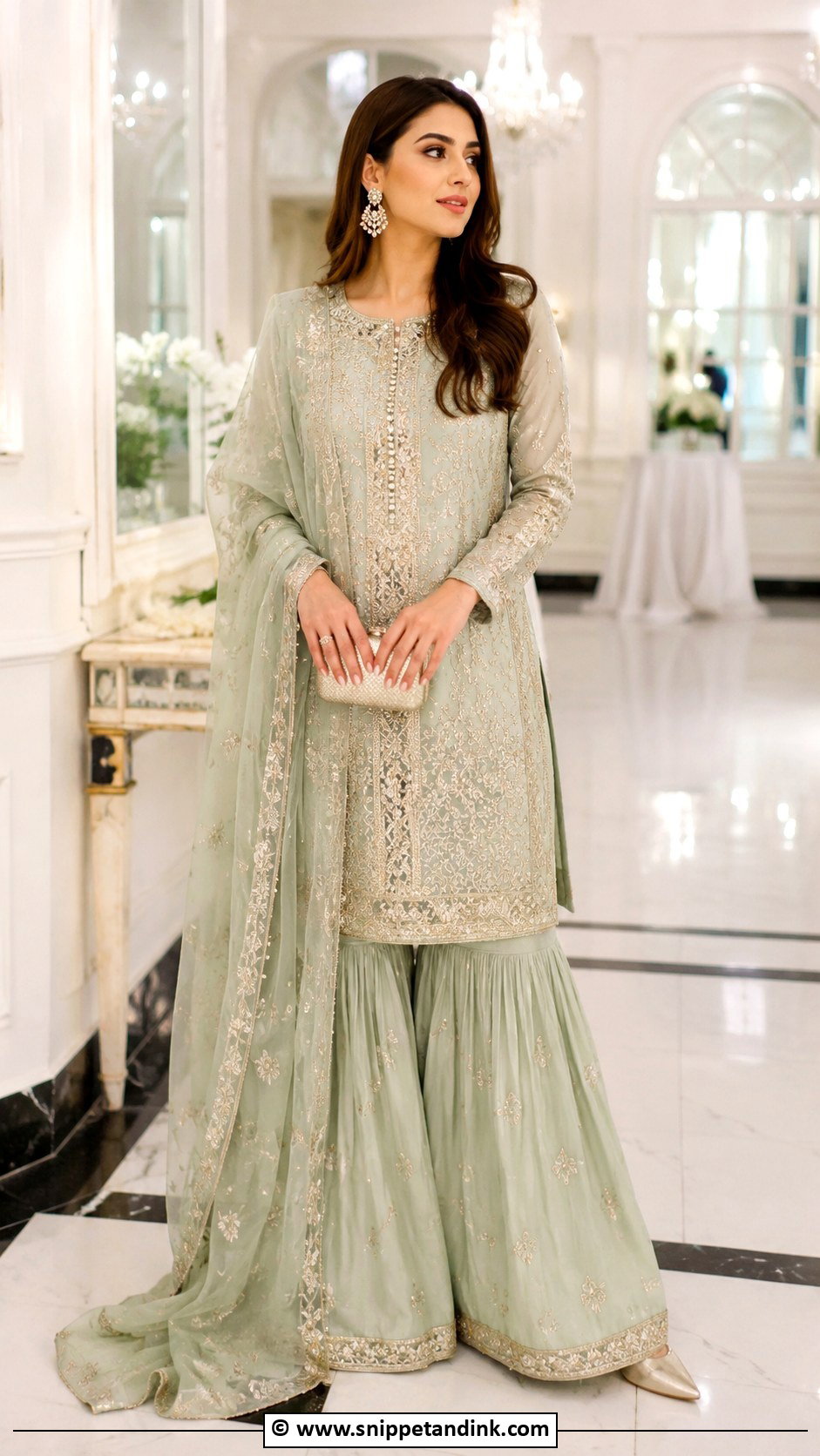 Long Shirt Gharara Dress - Snippet and Ink - 25 Grara Dress Pakistani Wedding Ideas