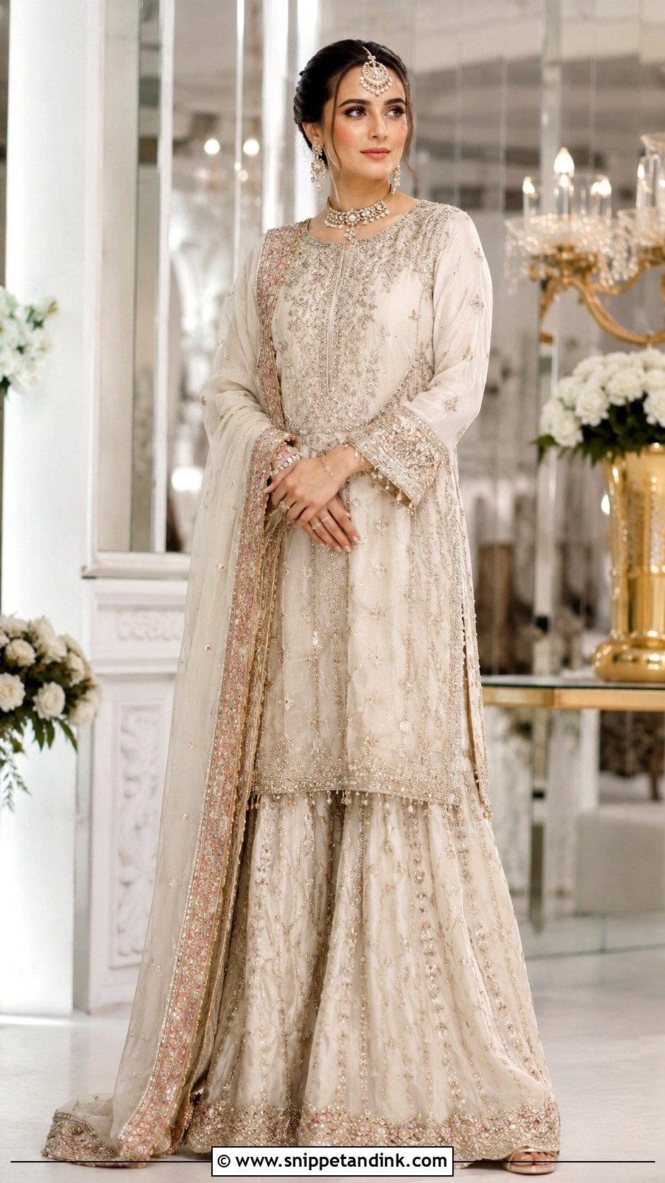 Long Shirt Pakistani Bridal Garara Dress - Snippet and Ink - 25 Garara Dress Pakistani Bridal Ideas