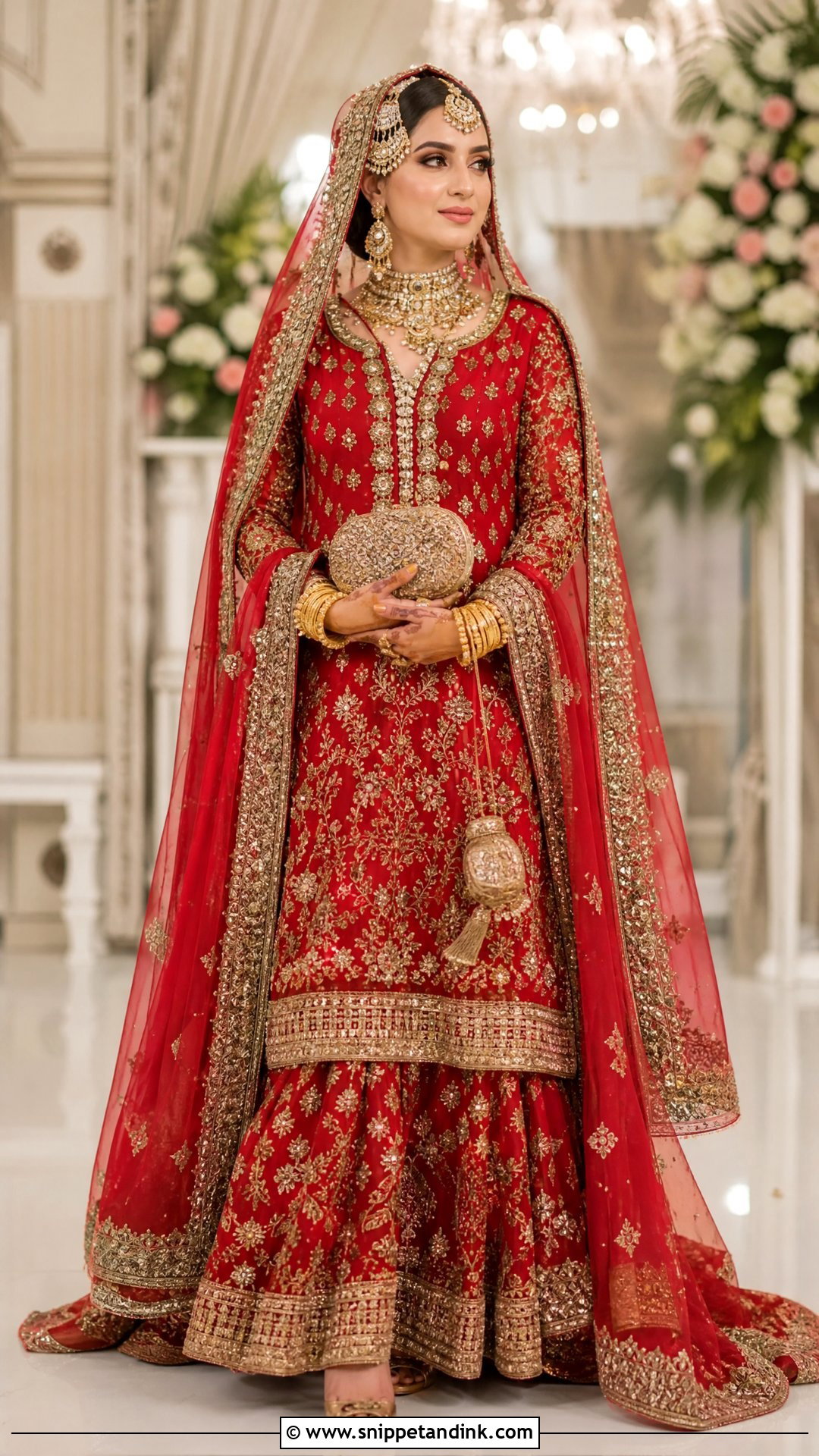 Long Shirt Pakistani Bridal Lehenga - Snippet and Ink - 20 Pakistani Dulhan Wedding Bride Dress Ideas