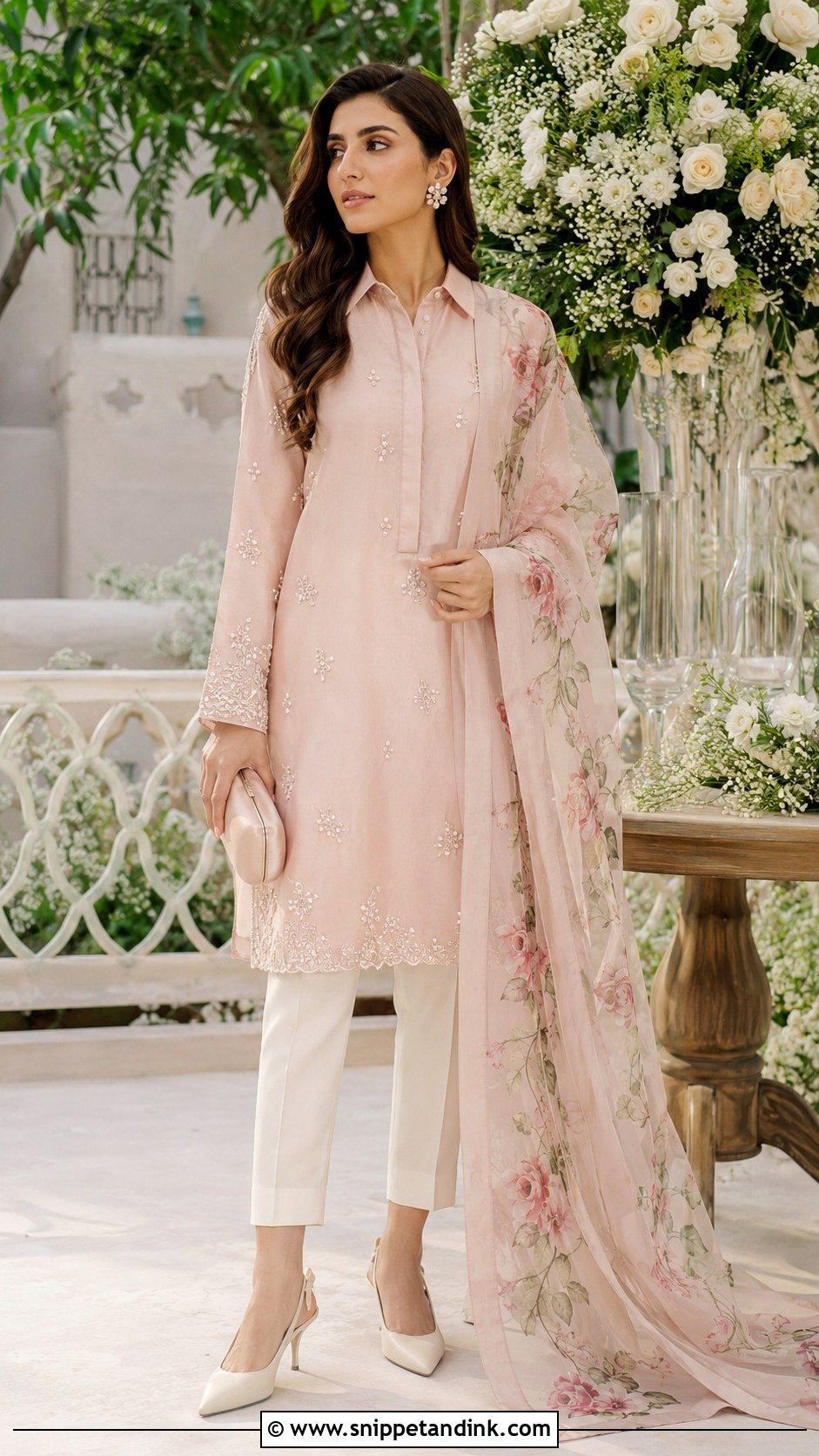 Long Shirt With Cigarette Pants - Snippet and Ink - 20 Long Shirts for Wedding Ideas