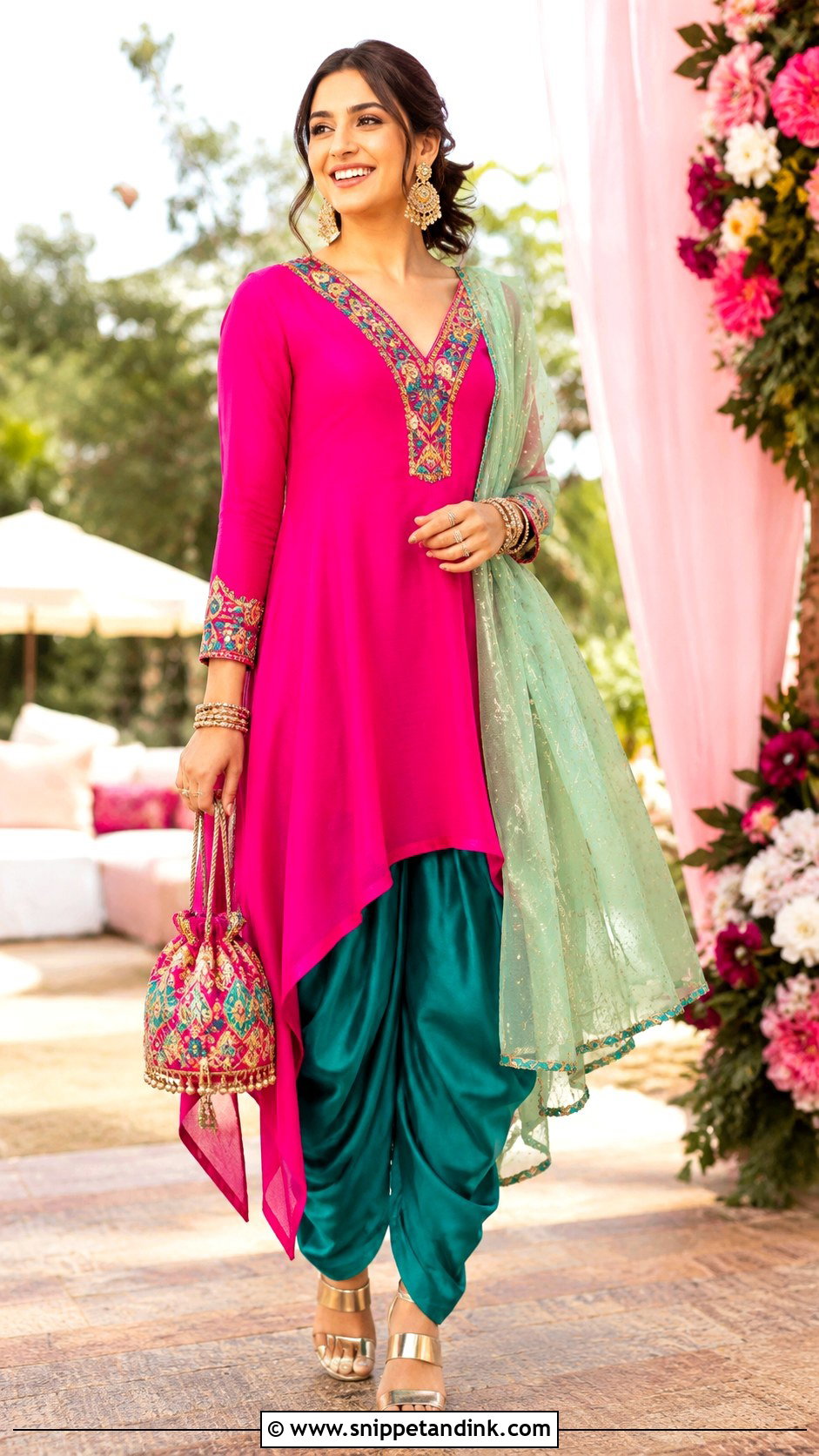 Long Shirt With Dhoti Pants - Snippet and Ink - 20 Long Shirts for Wedding Ideas