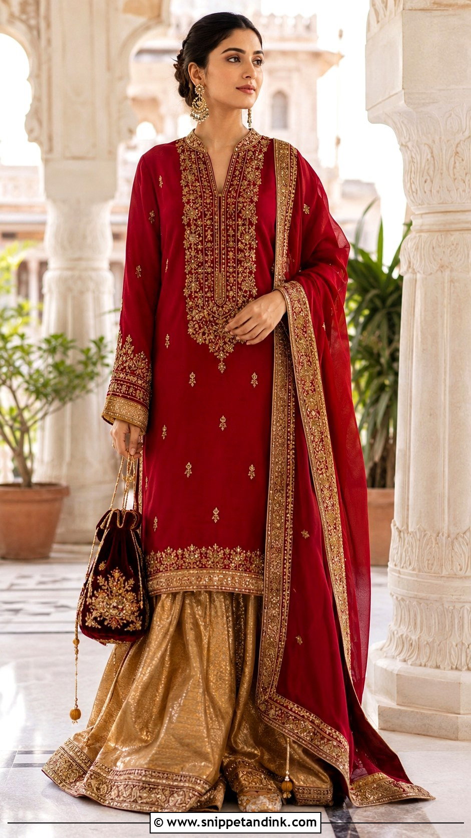 Long Shirt With Farshi Shalwar - Snippet and Ink - 20 Long Shirts for Wedding Ideas