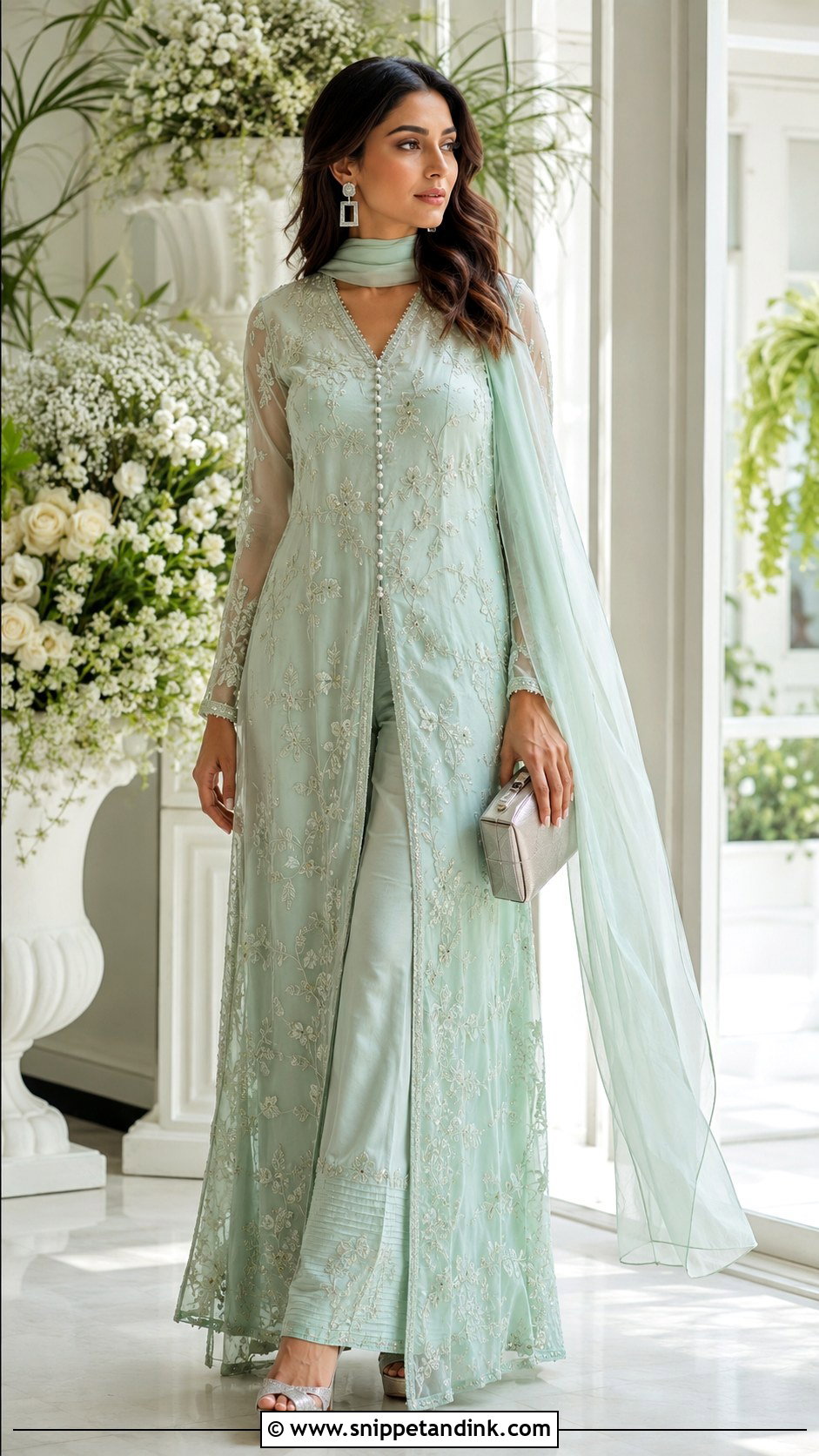 Long Shirt With Flared Pants - Snippet and Ink - 20 Long Shirts for Wedding Ideas