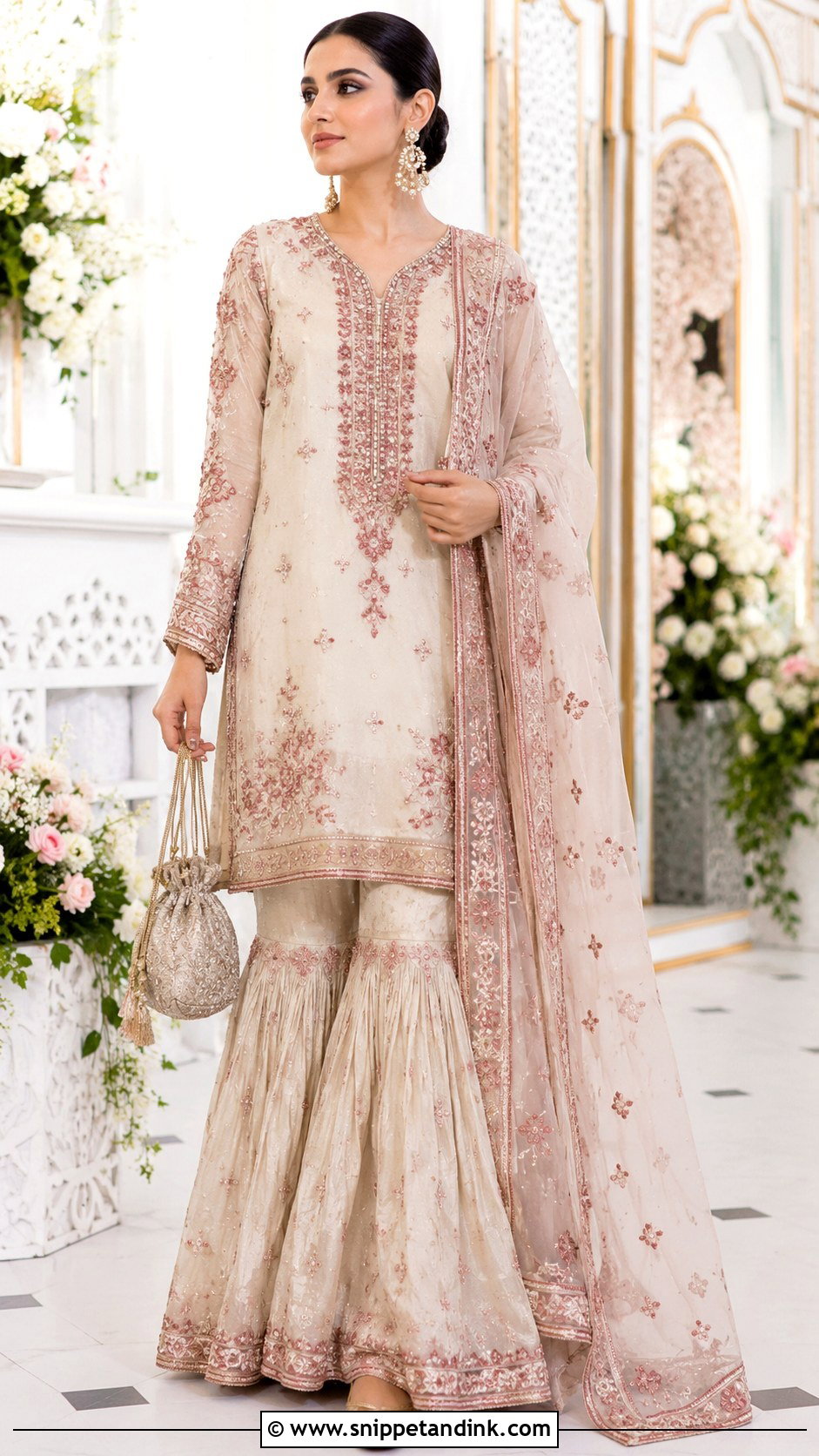 Long Shirt With Gharara - Snippet and Ink - 20 Long Shirts for Wedding Ideas