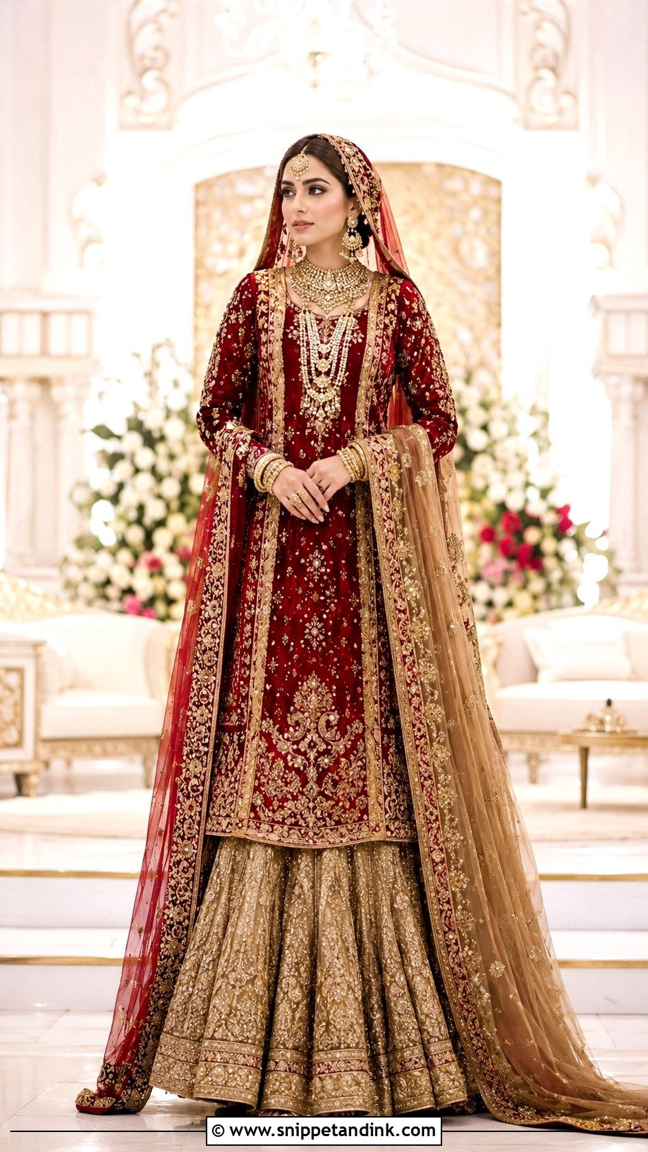 Long Shirt With Lehenga Barat Dress - Snippet and Ink - 20 Barat Wedding Dress Ideas