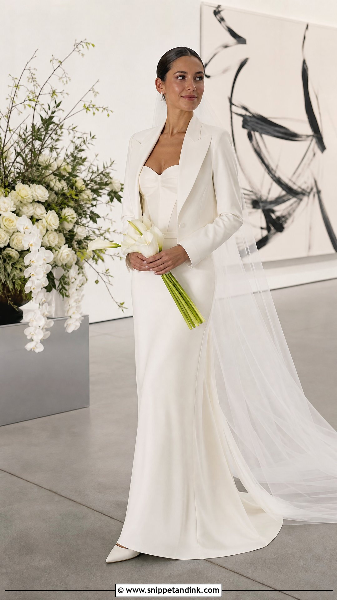 Long Skirt Wedding Suit - Snippet and Ink - 20 Wedding Dress Suits for Bride