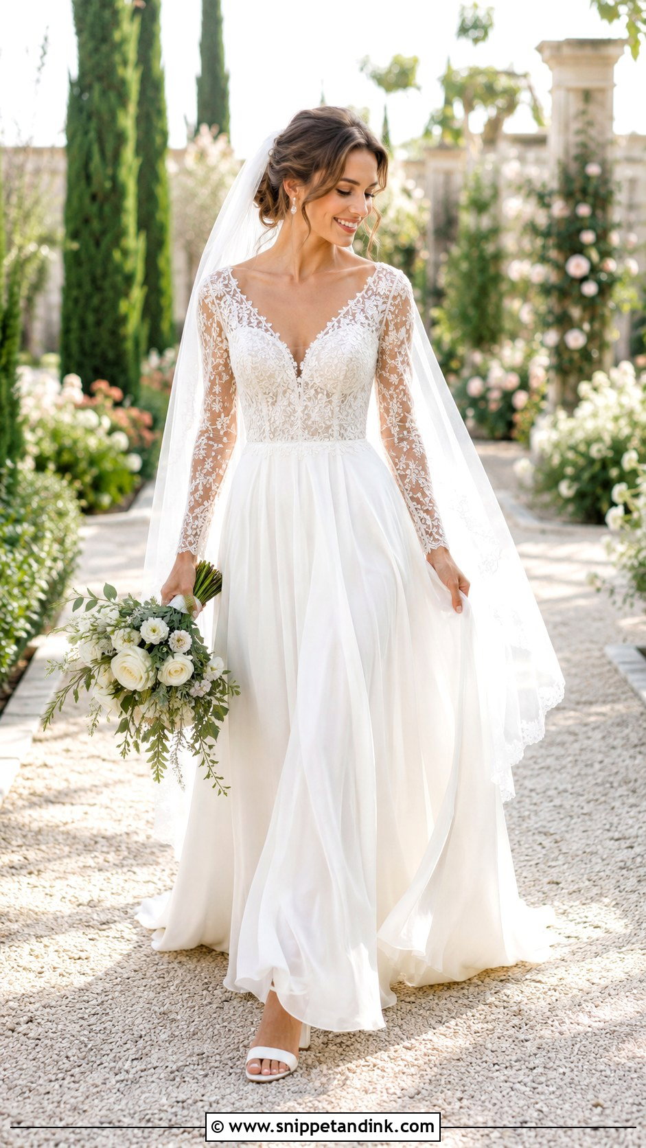Long Sleeve A Line Wedding Dress - Snippet and Ink - 20 Best Wedding Dresses Long Sleeves