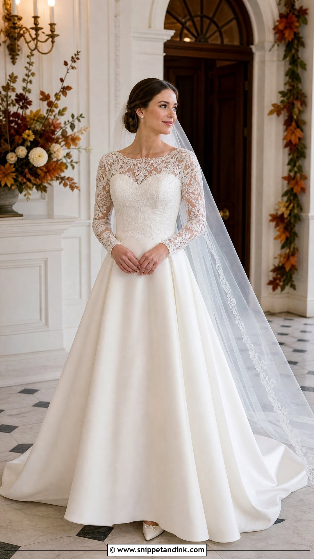 Long Sleeve A Line Wedding Dress - Snippet and Ink - 25 Romantic a Line Wedding Dress Ideas