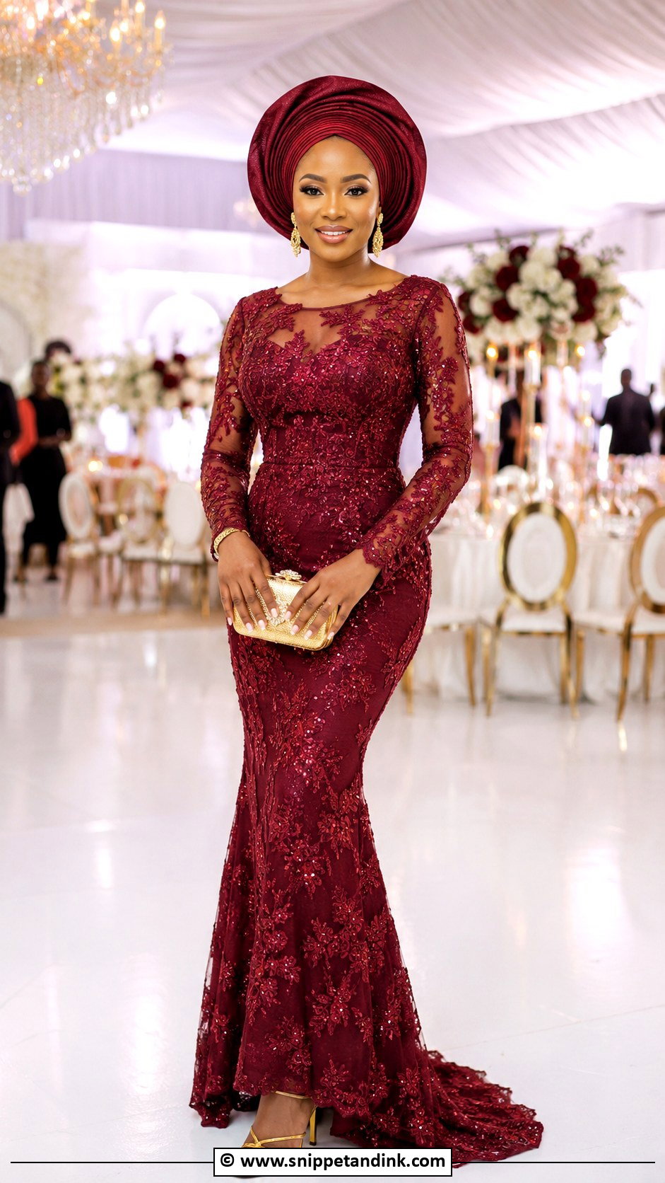 Long Sleeve African Wedding Dress - Snippet and Ink - 30 African Wedding Dress Ideas