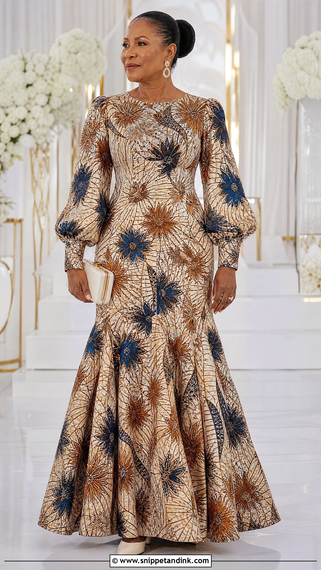 Long Sleeve Ankara Wedding Dress - Snippet and Ink - 25 Ankara Wedding Dress Ideas