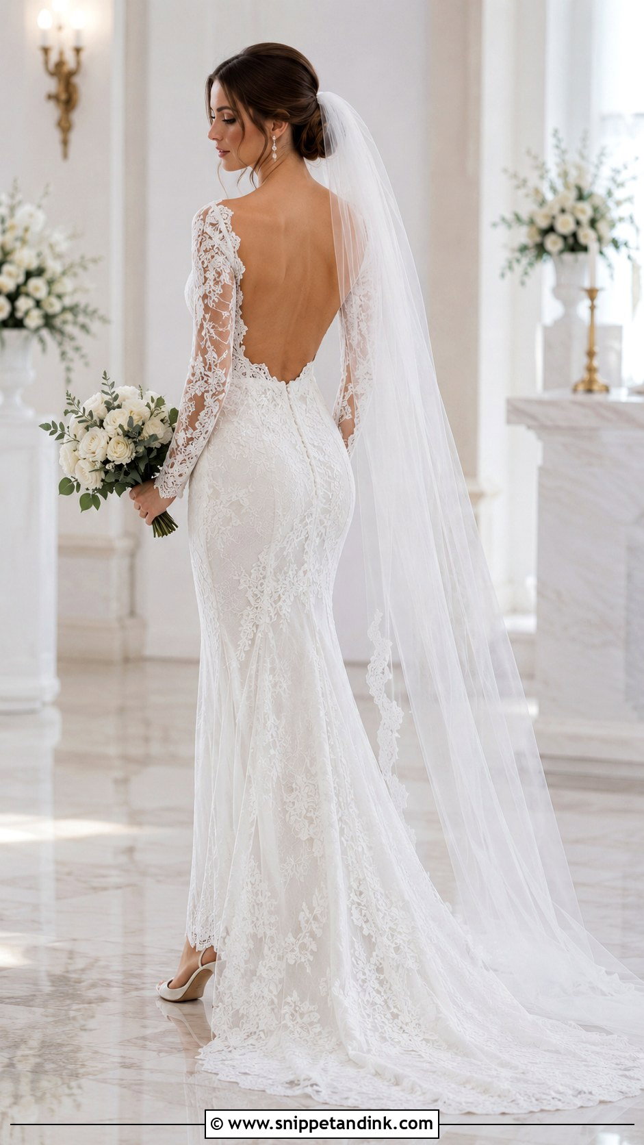 Long Sleeve Backless Wedding Dress - Snippet and Ink - 35 Long Sleeve Wedding Dress Ideas