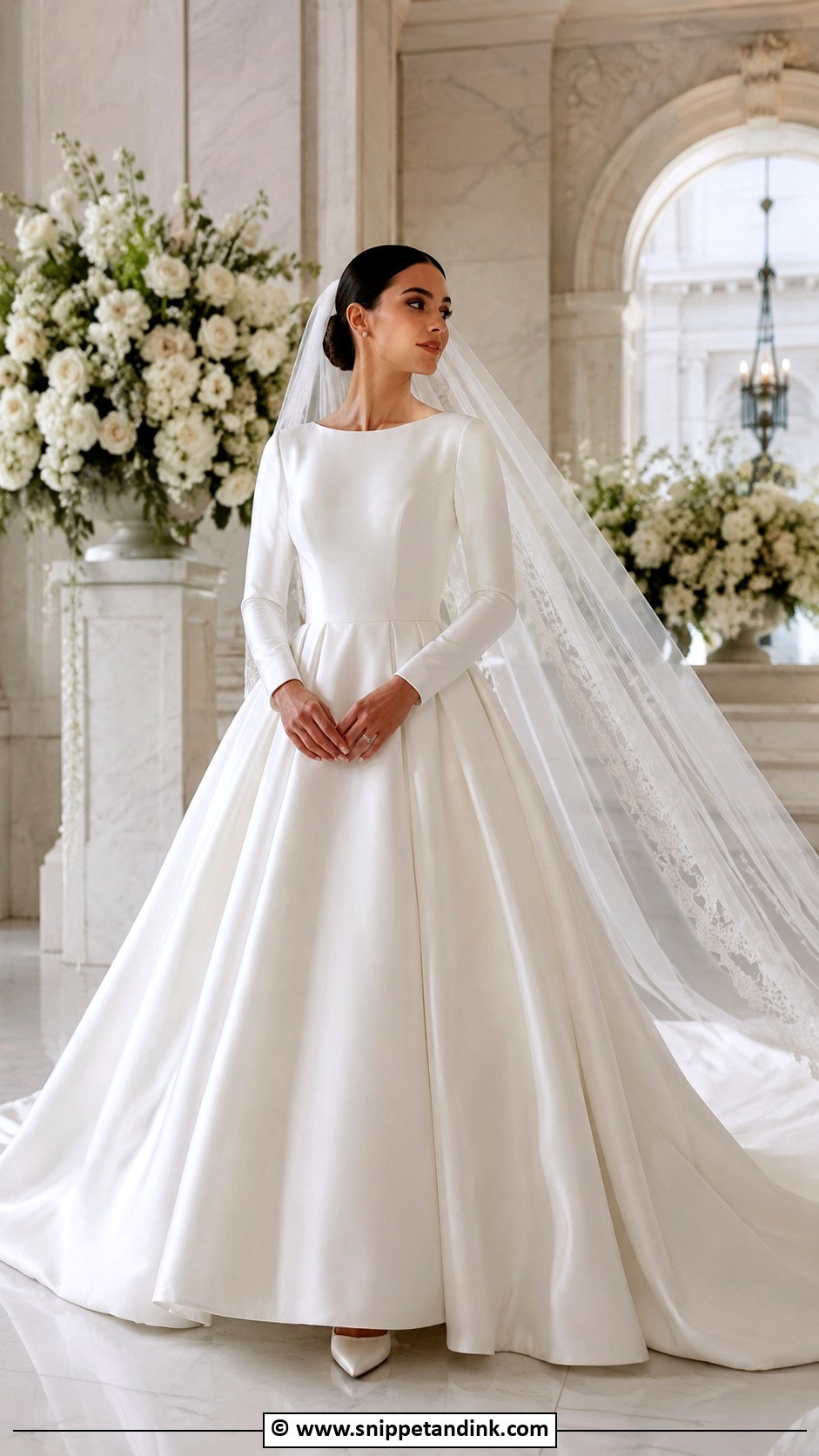 Long Sleeve Ball Gown Wedding Dress - Snippet and Ink - 30 Wedding Dresses Long Sleeve