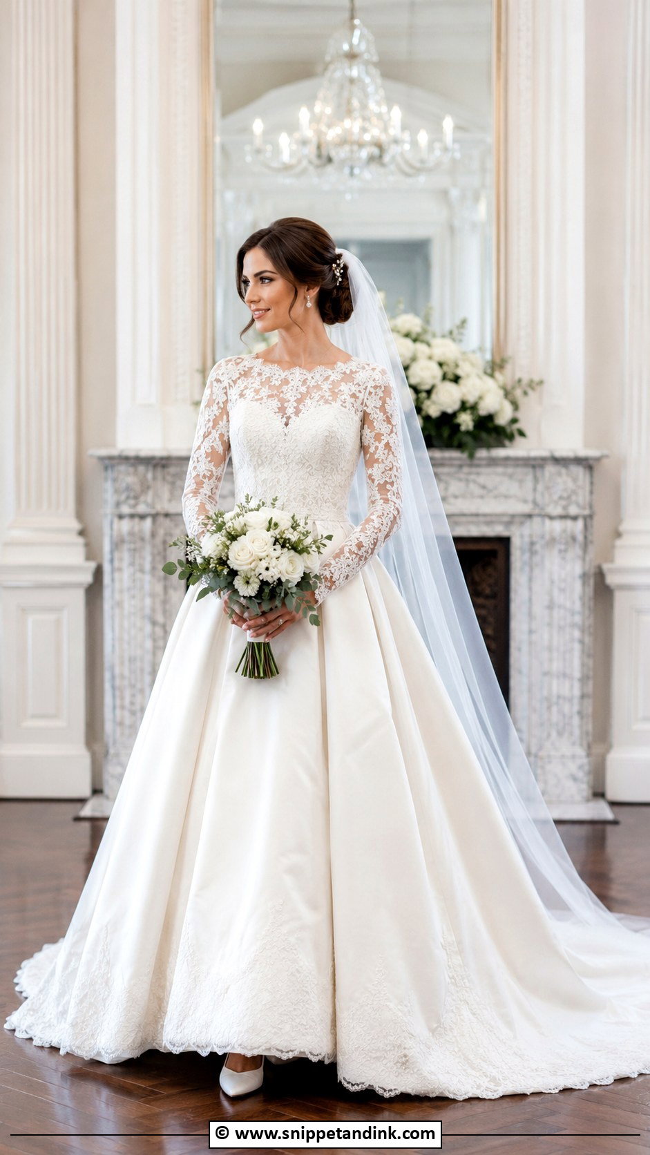 Long Sleeve Ball Gown Wedding Dress - Snippet and Ink - 30 Wedding Dresses Ball Gown