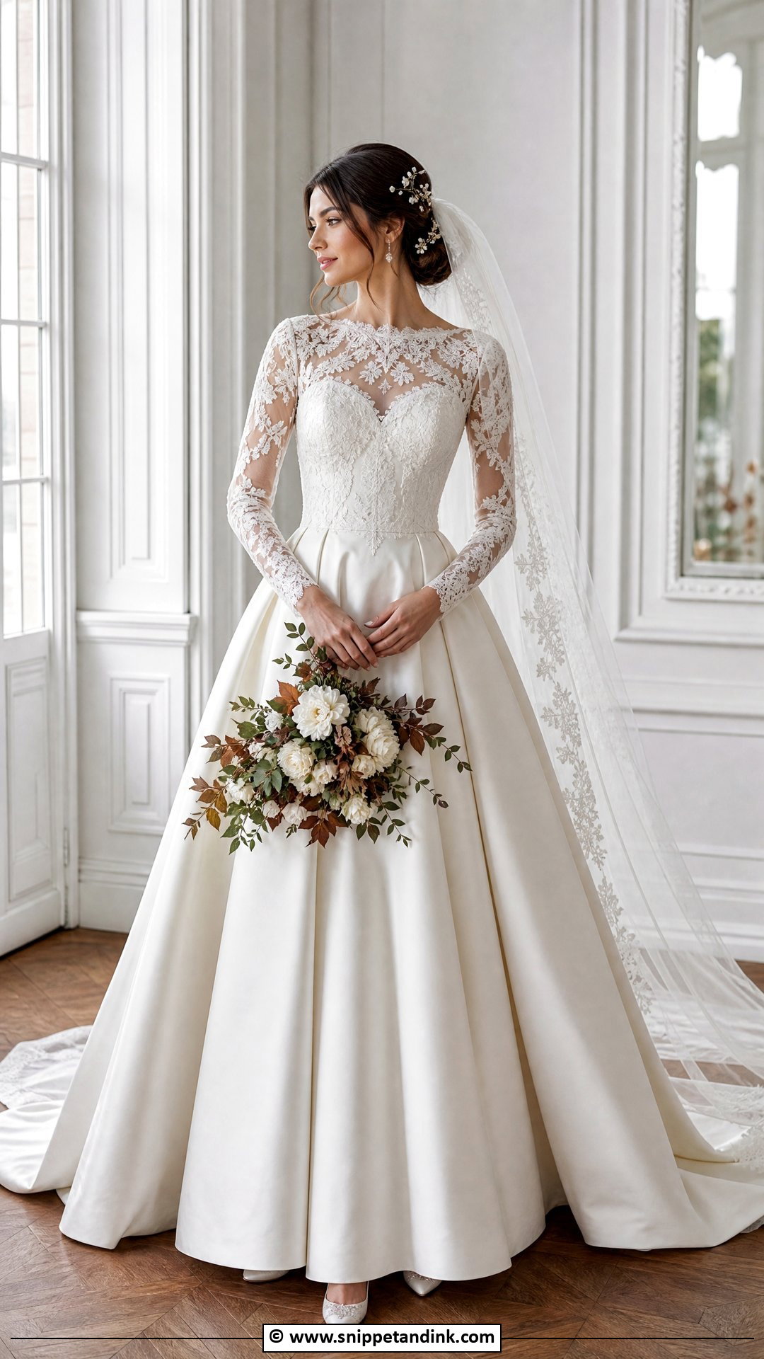 Long Sleeve Ball Gown Wedding Dress - Snippet and Ink - 35 Ball Gown Wedding Dress Ideas