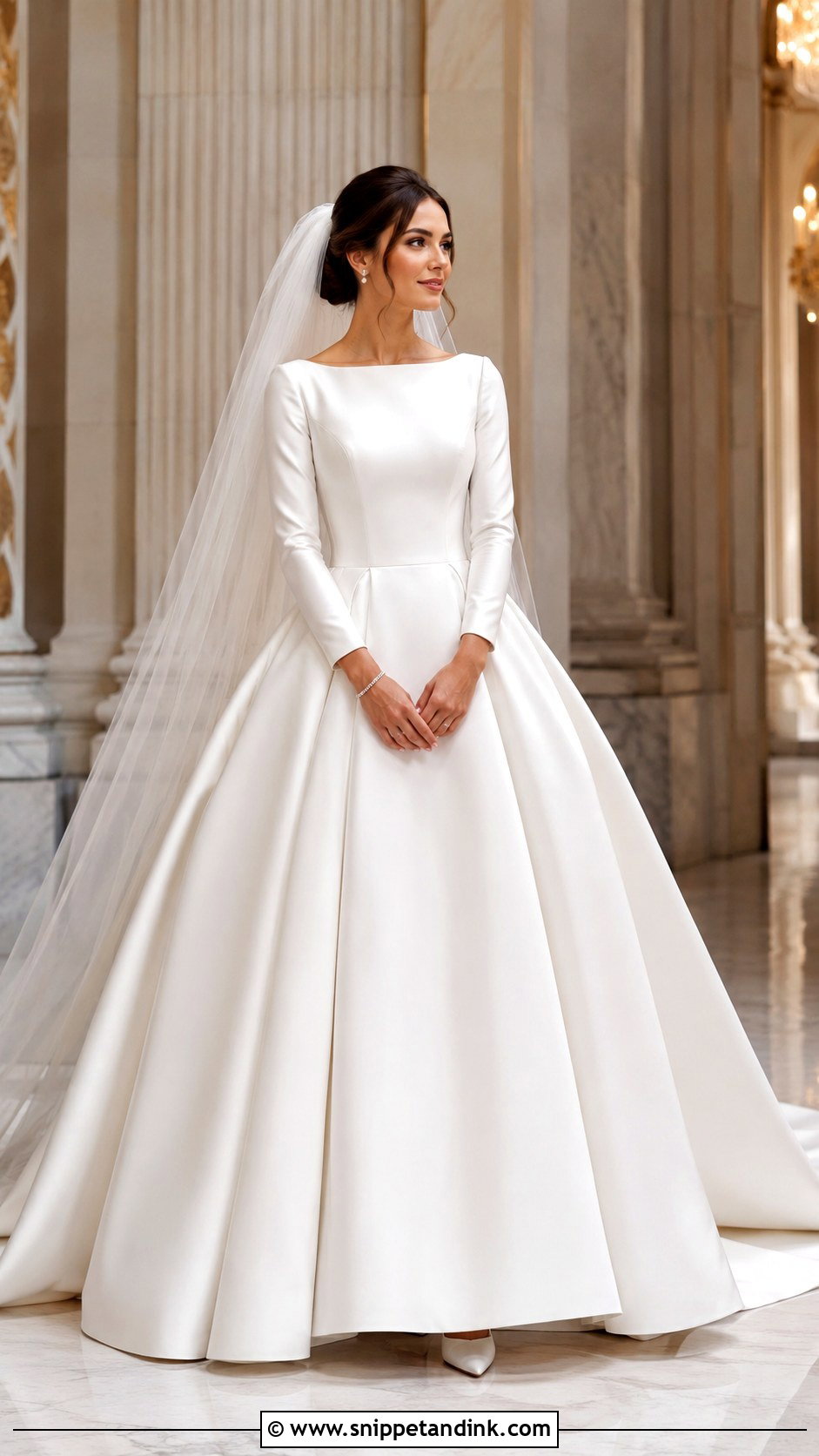 Long Sleeve Ball Gown Wedding Dress - Snippet and Ink - 30 Sleeve Wedding Dress Ideas