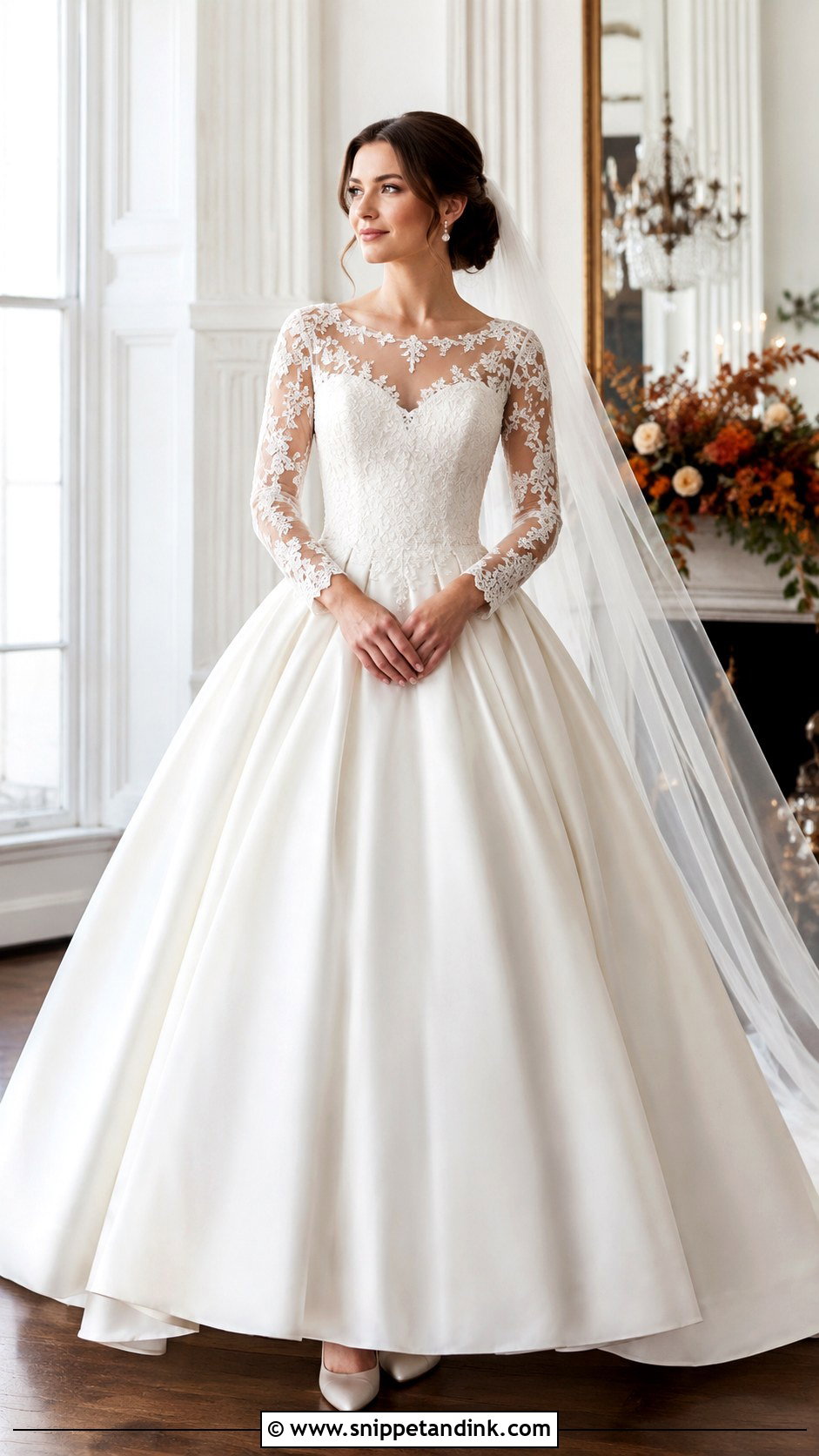Long Sleeve Ballgown Wedding Dress - Snippet and Ink - 25 Elegant Wedding Dress Ballgown Fairytale Ideas