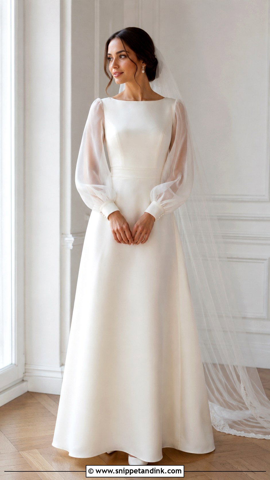 Long Sleeve Balloon Wedding Dress - Snippet and Ink - 20 Balloon Wedding Dress Ideas