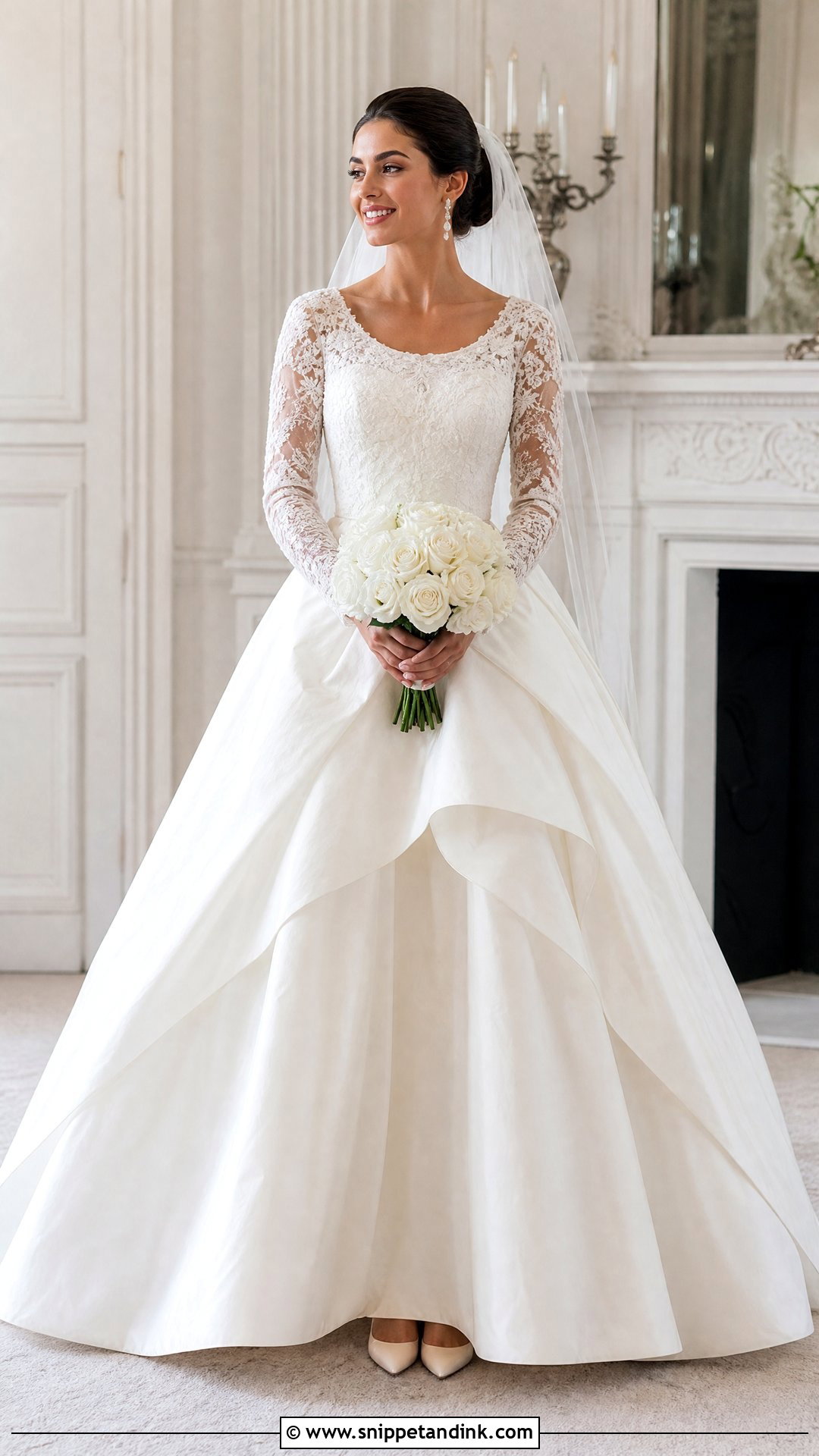 Long Sleeve Big Skirt Wedding Dress - Snippet and Ink - 20 Big Skirt Wedding Dress Ideas