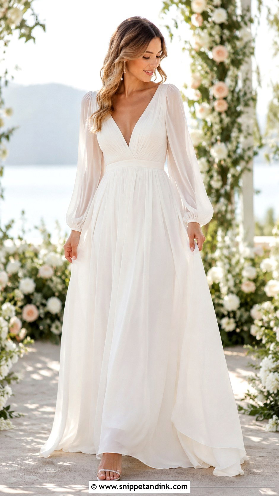 Long Sleeve Bishop Sleeve Wedding Dress - Snippet and Ink - 35 Long Sleeve Wedding Dress Ideas