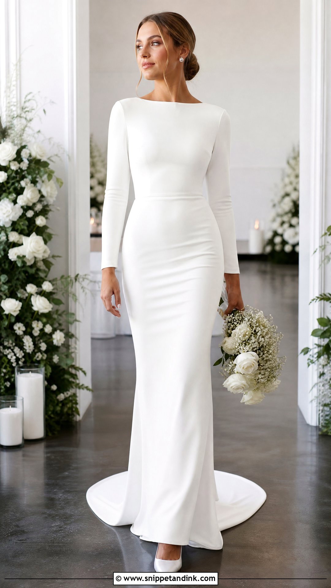Long Sleeve Bodycon Wedding Dress - Snippet and Ink - 25 Bodycon Wedding Dress Ideas