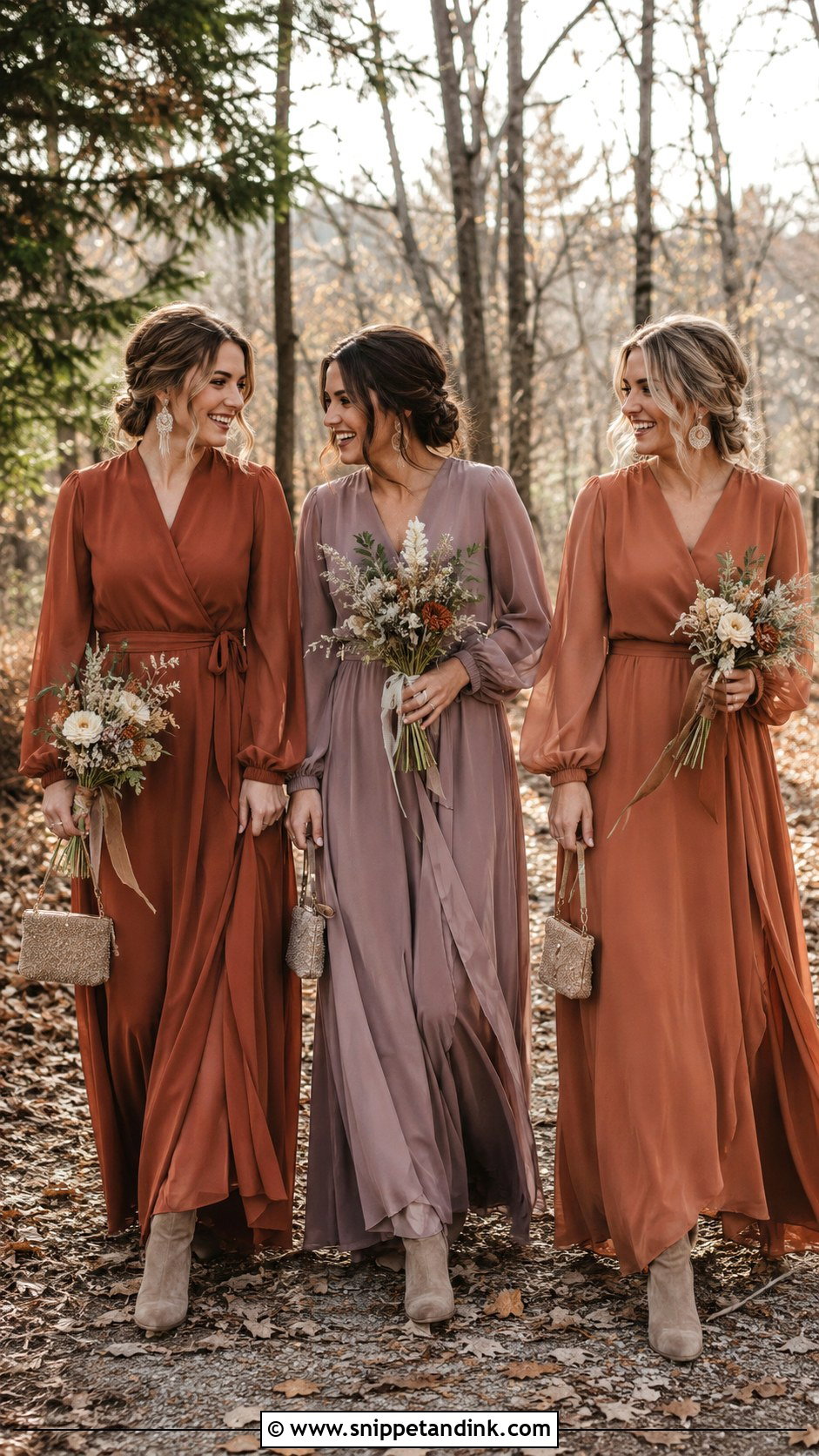 Long Sleeve Boho Bridal Party Look - Snippet and Ink - 20 Boho Bridal Party Ideas