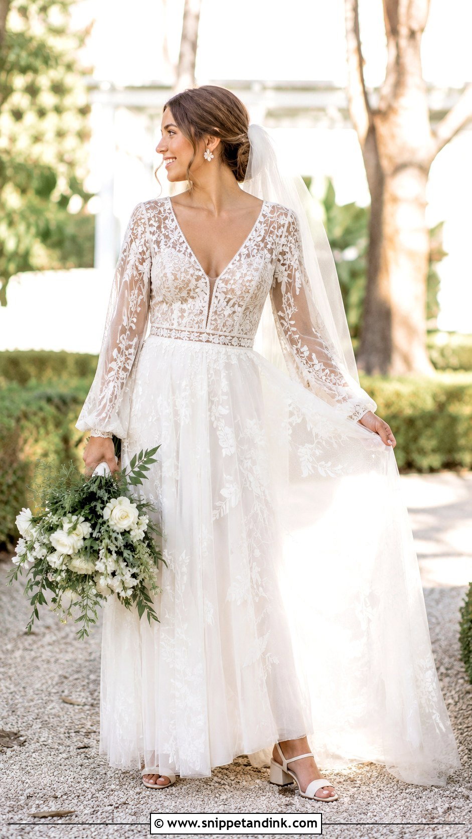 Long Sleeve Boho Wedding Dress - Snippet and Ink - 20 Long Sleeved Wedding Dresses