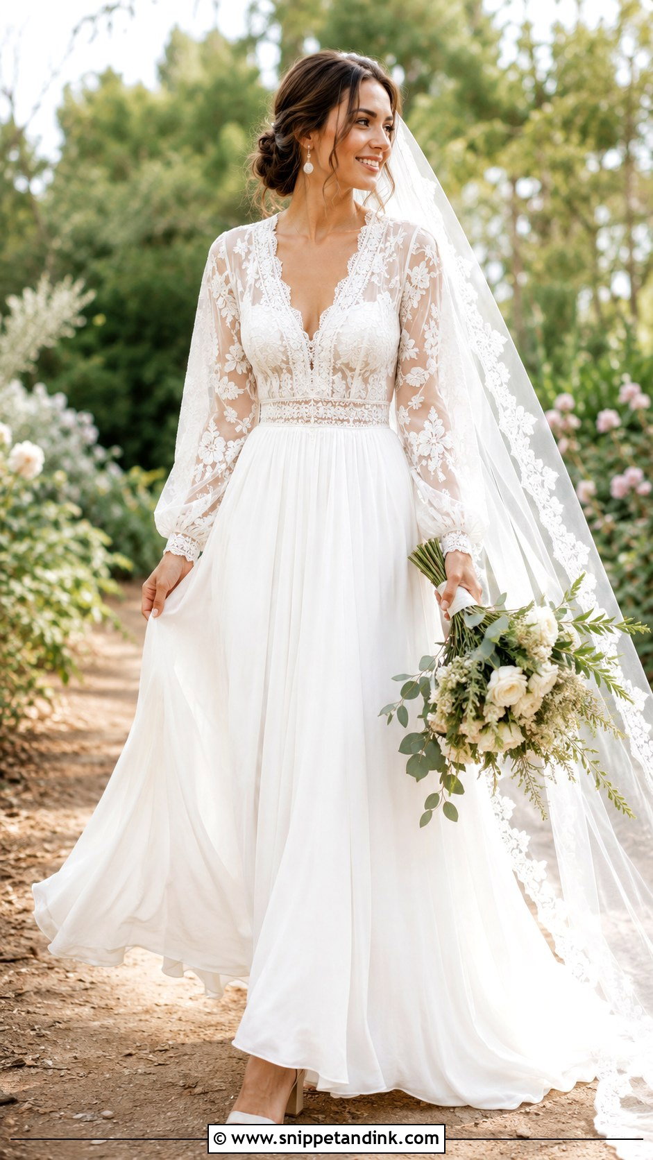 Long Sleeve Boho Wedding Dress - Snippet and Ink - 20 Best Wedding Dresses Long Sleeves