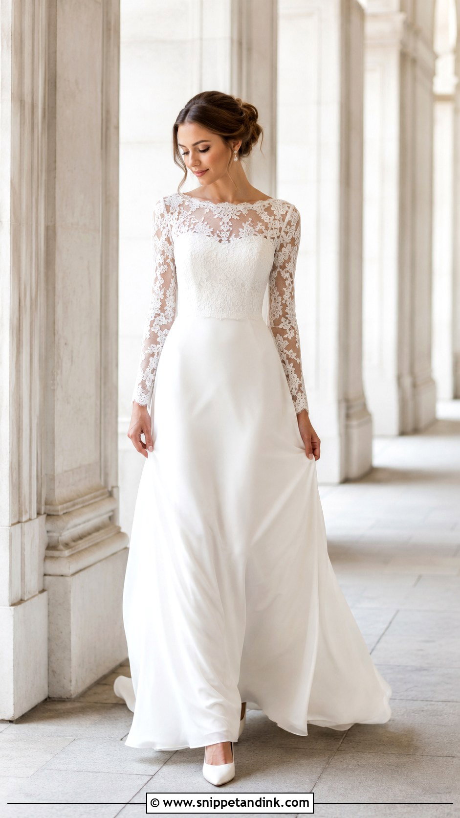 Long Sleeve Bridal Dress - Snippet and Ink - 25 Bridal Dresses 2025