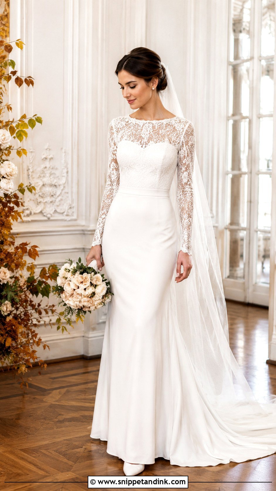 Long Sleeve Bridal Dress - Snippet and Ink - 25 Elegant Bridal Dress Ideas