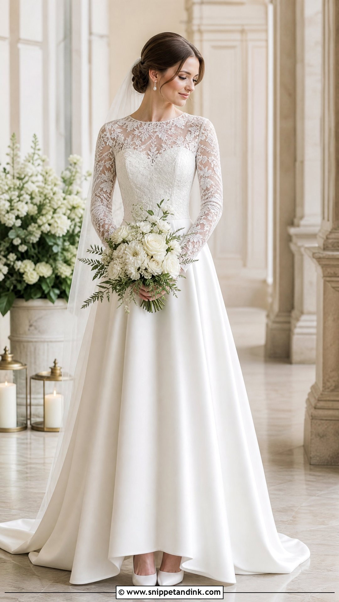 Long Sleeve Bridal Dress - Snippet and Ink - 20 Latest Bridal Dress Design Ideas