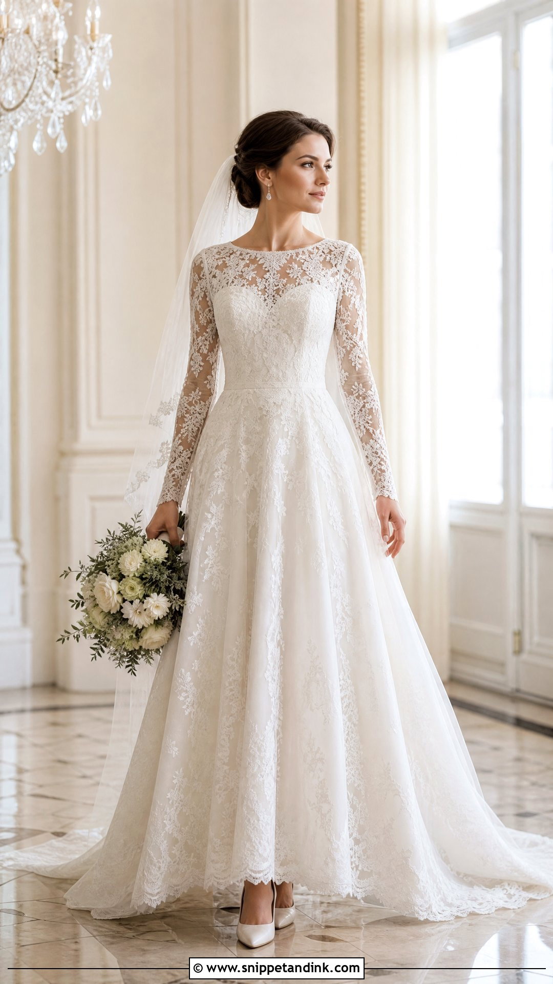 Long Sleeve Bridal Dress - Snippet and Ink - 25 Luxury Bridal Dress Ideas