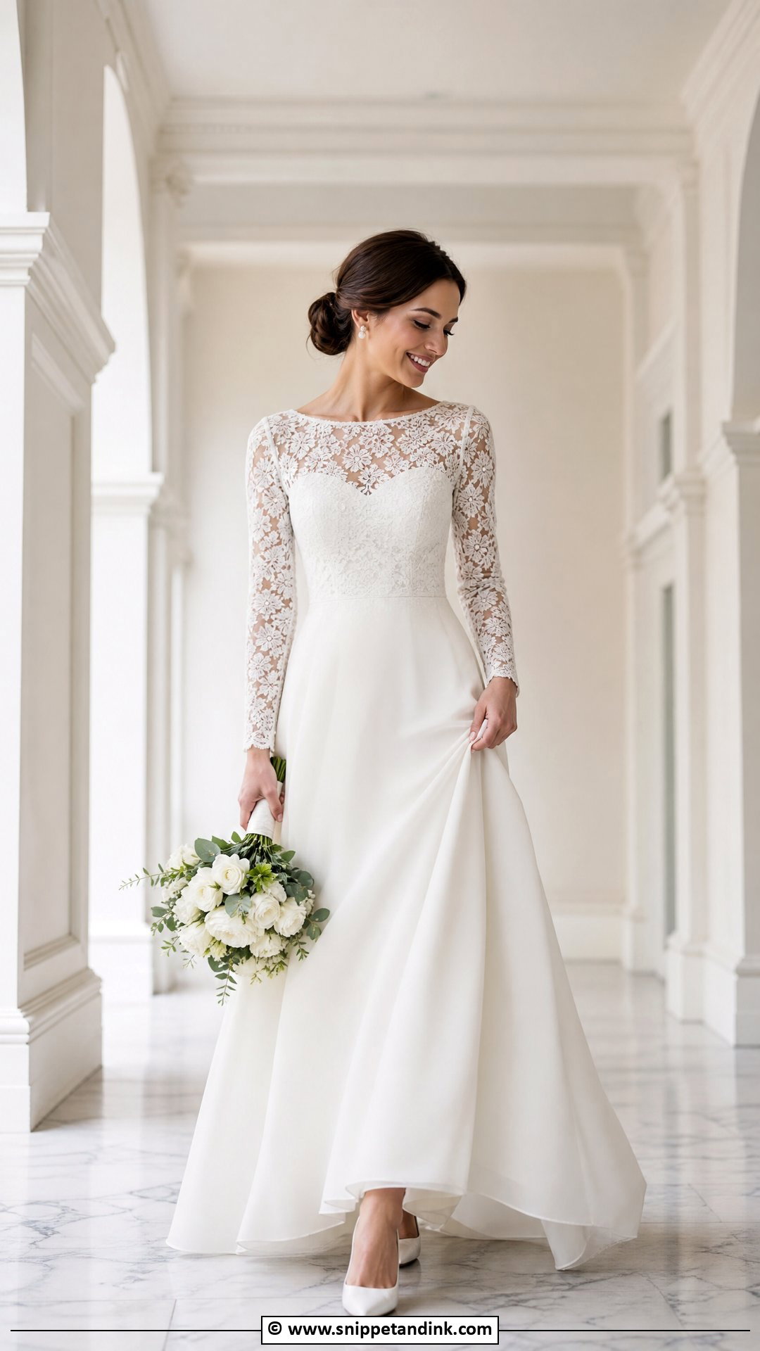 Long Sleeve Bridal Gown - Snippet and Ink - 35 Bridal Gowns