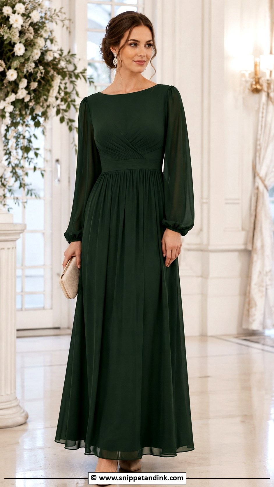 Long Sleeve Bridal Party Dress - Snippet and Ink - 30 Bridal Party Dresses