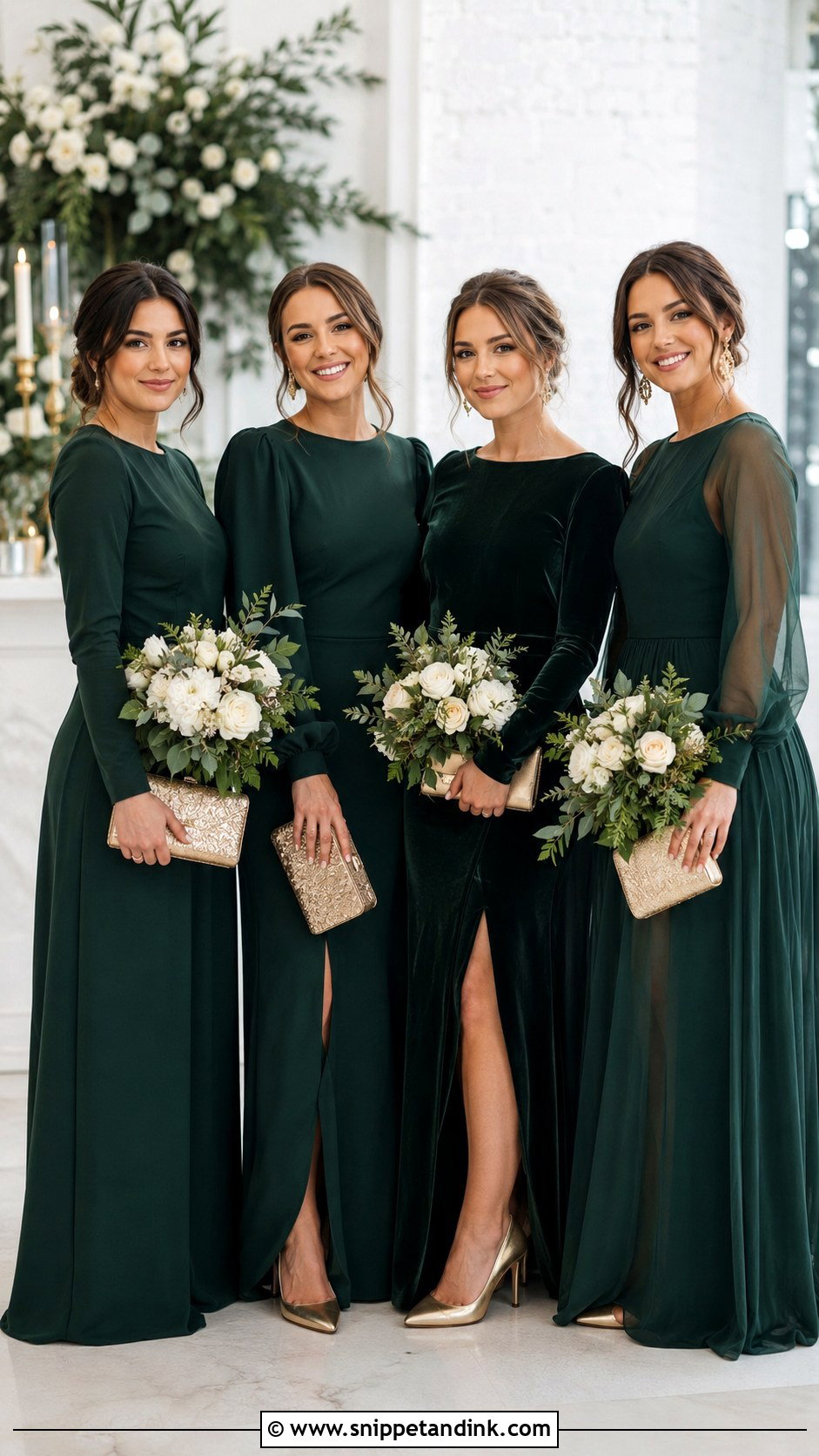 Long Sleeve Bridal Team Dresses - Snippet and Ink - 20 Bridal Team Dresses Ideas