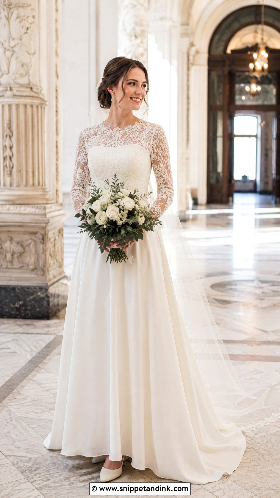 Long Sleeve Bride Dress - Snippet and Ink - 25 Bride Dress Aesthetic Ideas