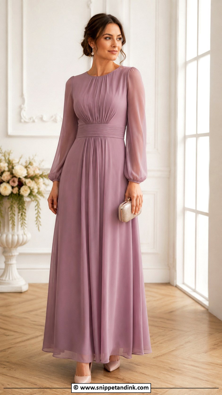 Long Sleeve Bridesmaid Dress - Snippet and Ink - 30 Bridal Maid Dress Ideas