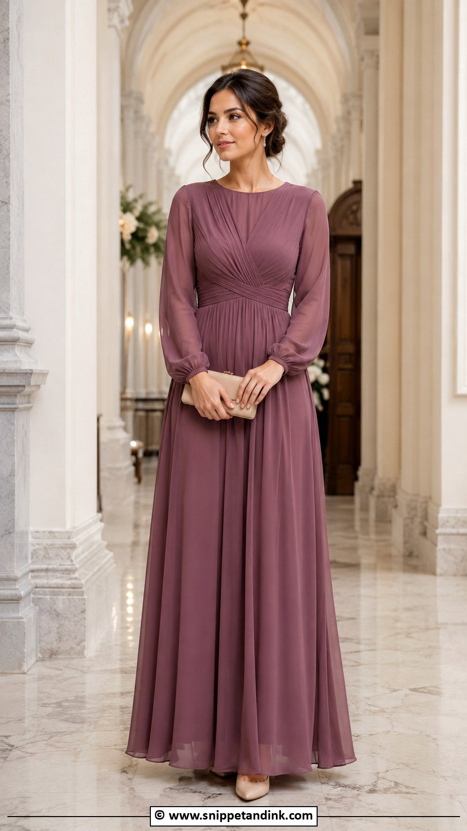 Long Sleeve Bridesmaid Dress - Snippet and Ink - 30 Brides Maids Dresses