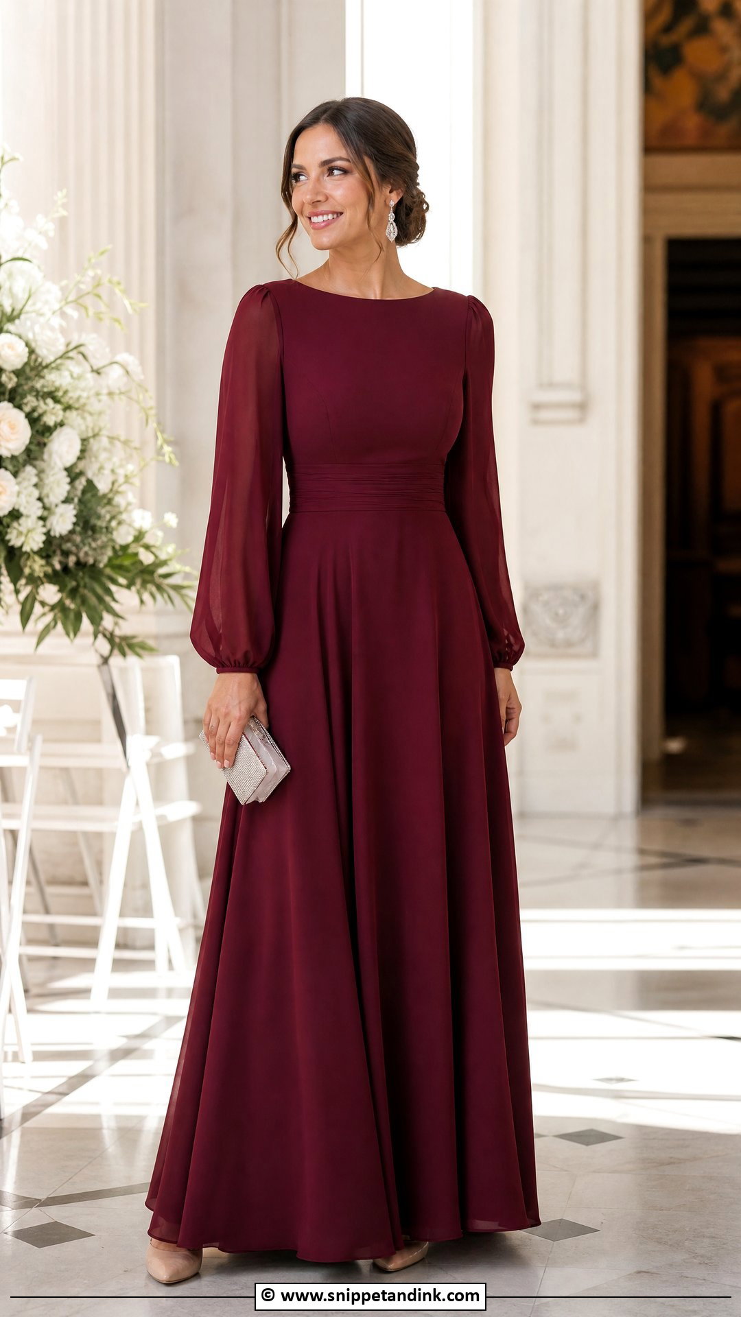 Long Sleeve Bridesmaid Dress - Snippet and Ink - 30 Wedding Party Dresses